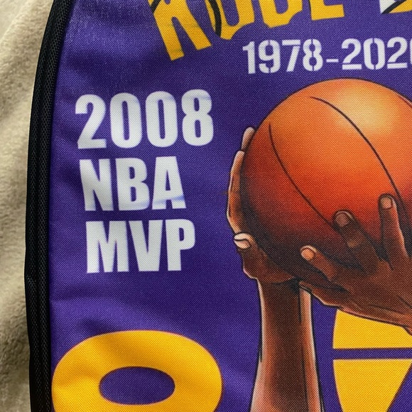 Kobe Bryant 1978-2020 LA Lakers 2008 NBA MVP Light Weight Backpack - Picture 12 of 13
